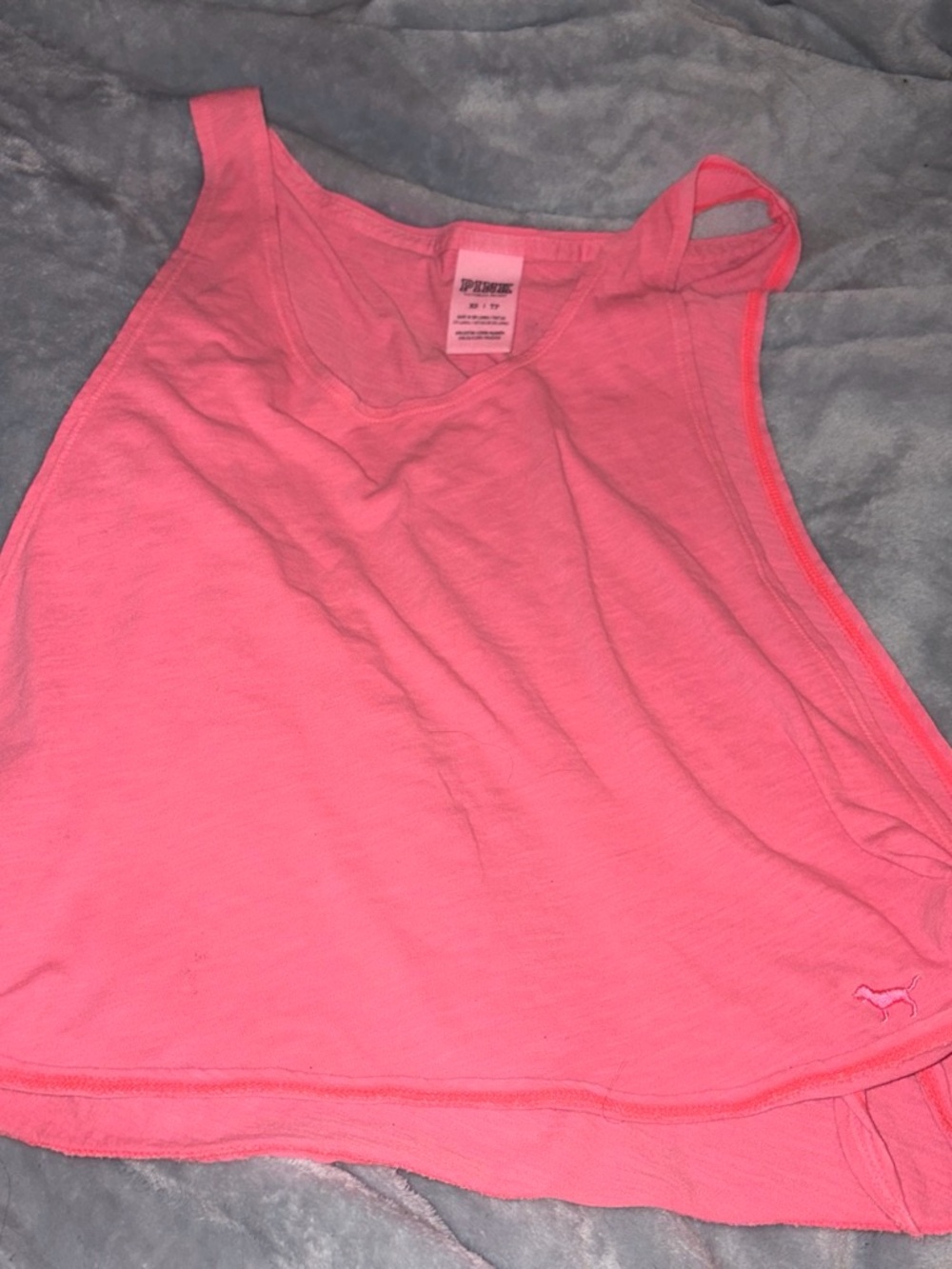 PINK Victoria's Secret Neon Pink Scoop Tank